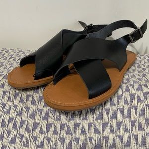 Black Leather Sandals